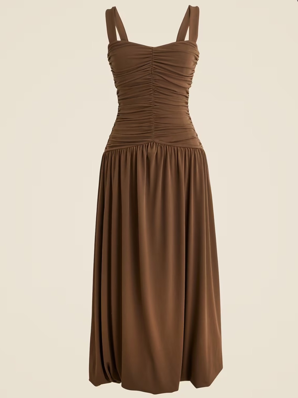 J. Crew Ruched drop-waist bubble dress in matte jersey